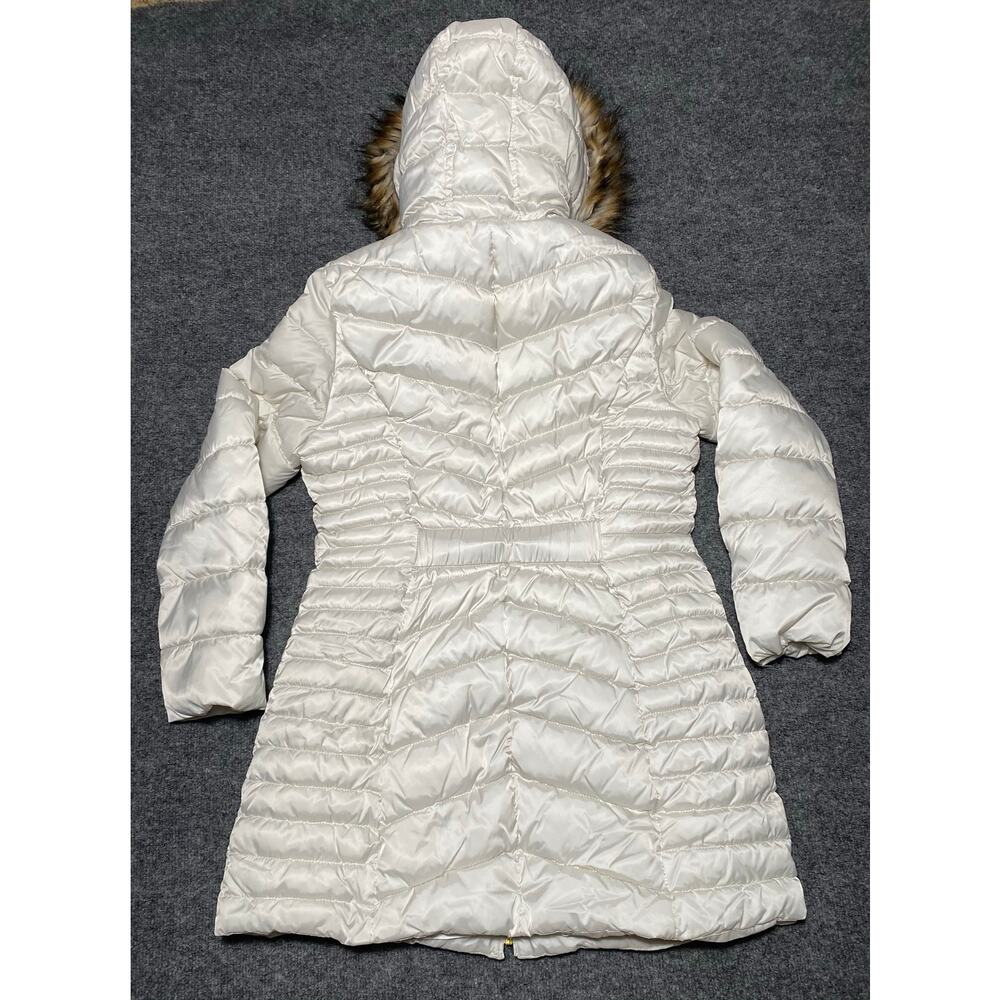 Laundry by Shelli Segal Cream Colored 3/4 Length Puffer Coat/ Jacket Women’s L - Picture 4 of 8